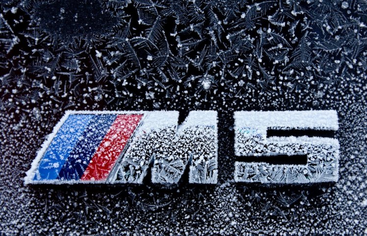 Frozen BMW M5 badge