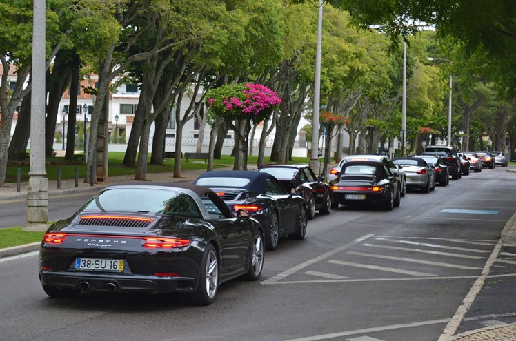Porsche traffic jam